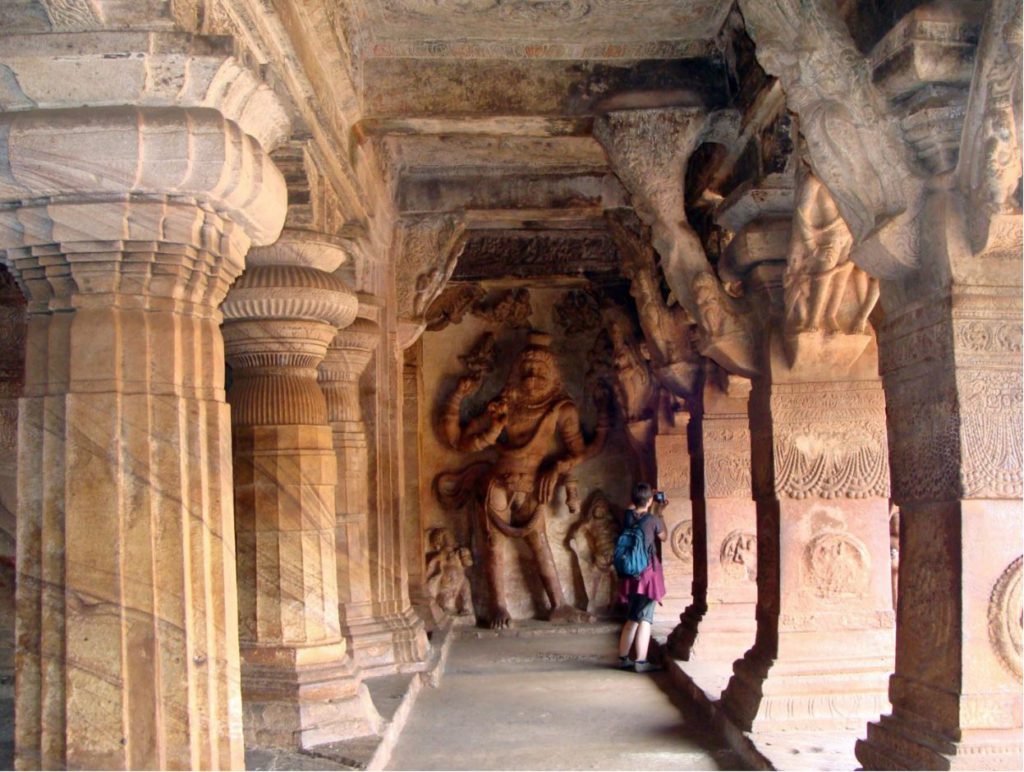 Inside Badami cave temples, India