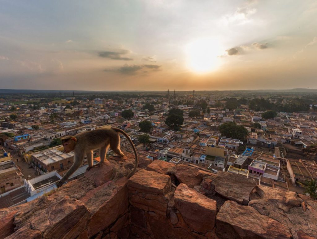 Badami town aerial view