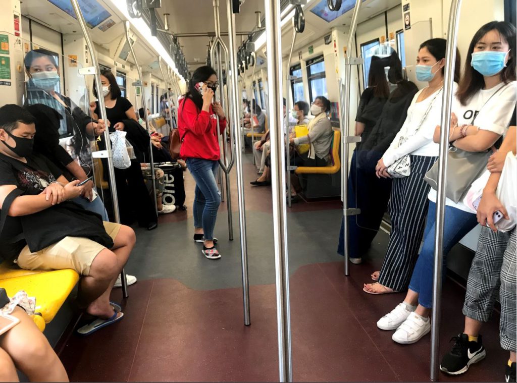 Inside BTS Skytrain, how to travel inside Bangkok