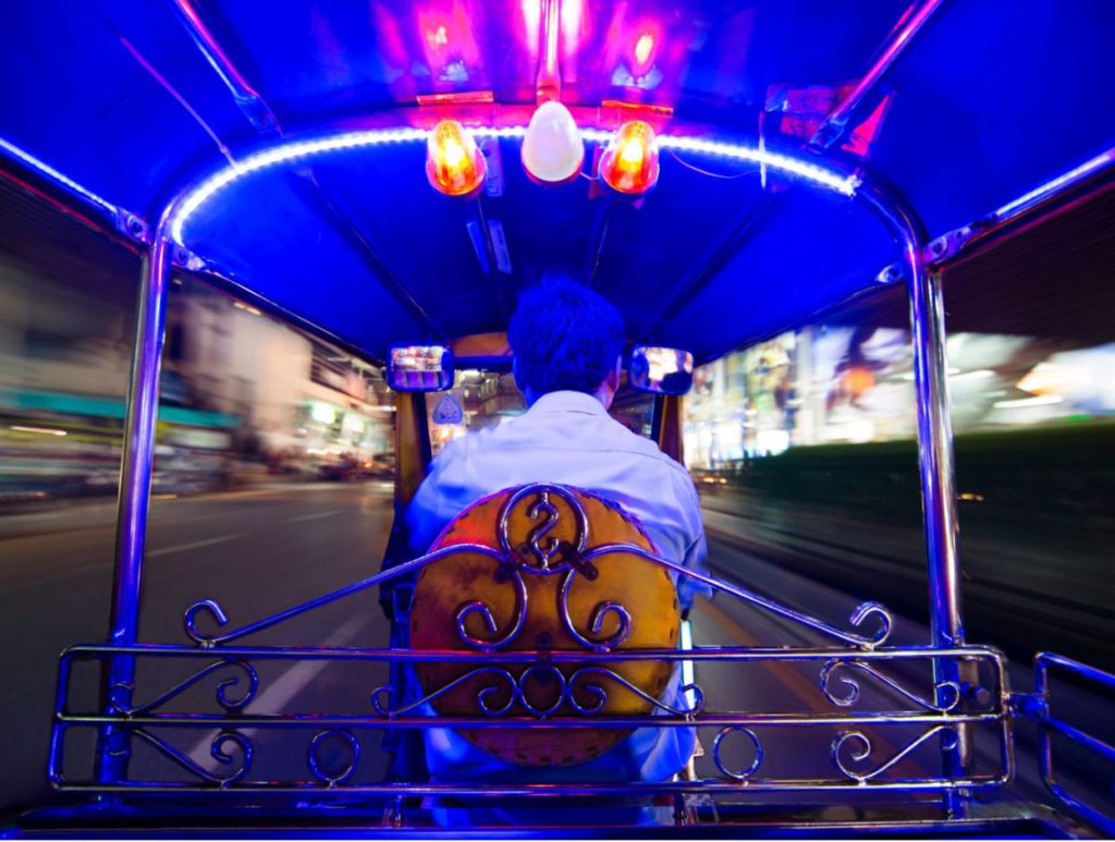 Tuk tuk at night