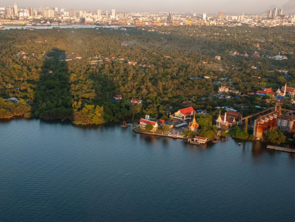 Aerial view of Bang Kachao, Bang Kachao