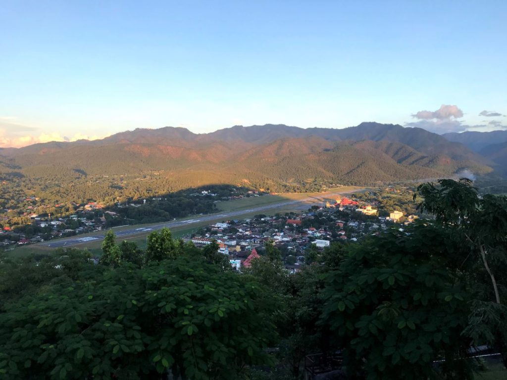 Aerial view of the Mae Hong Son airport