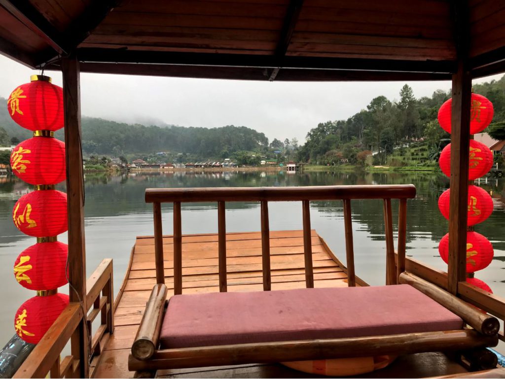 Boating on Ban Rak Thai lake