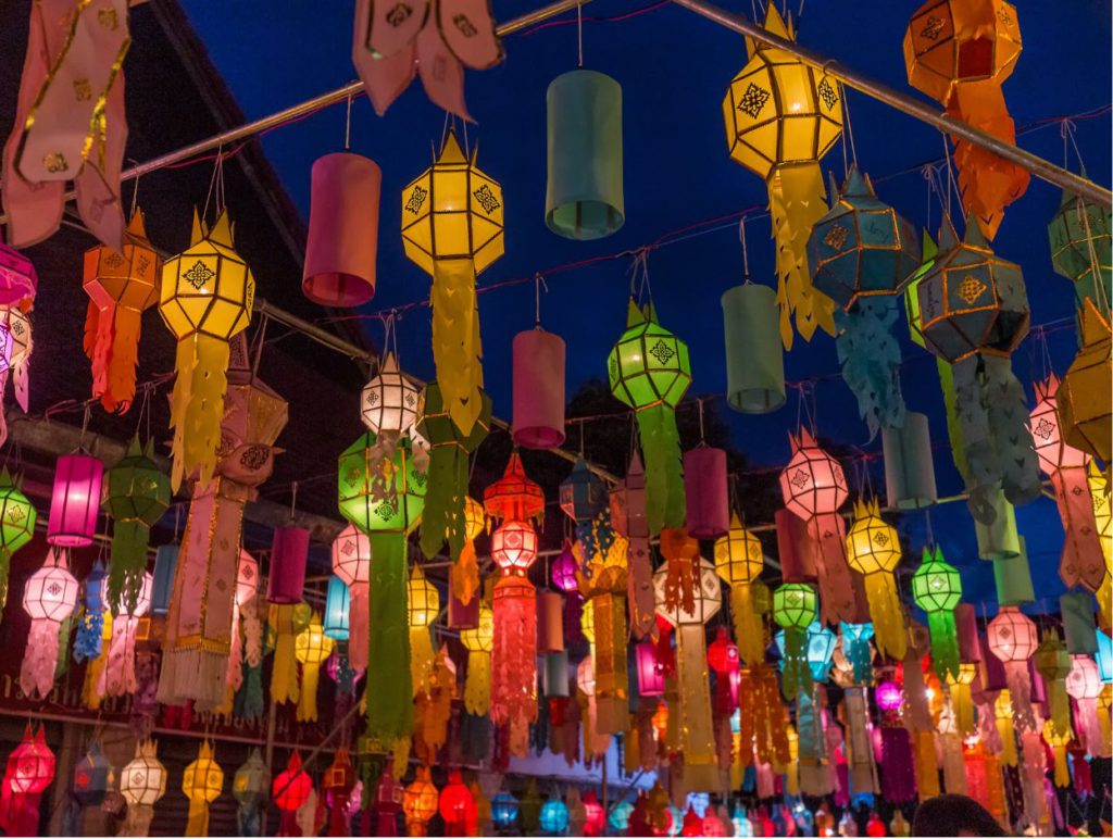 Lantern decoration on Loy Krathong