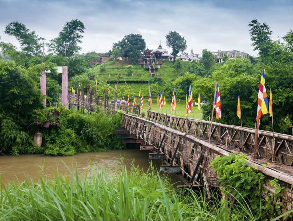 Su Tong Pae Bamboo bridge, Mae Hong Son