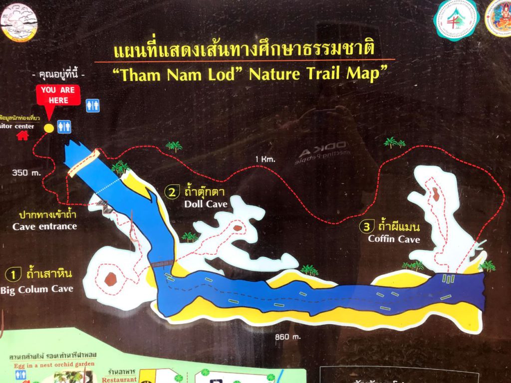 Tham Lod caves map