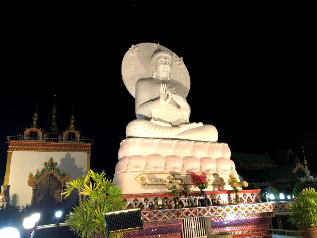 The statue of Buddha inside Wat Chong Kham, Mae Hong Son