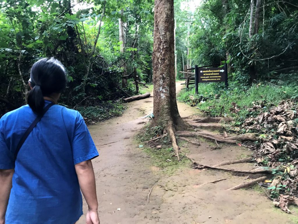 Walking towards the caves