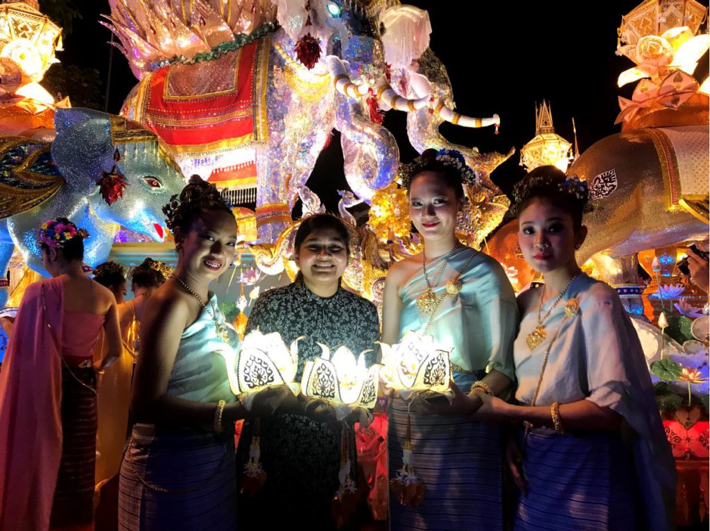 With the beautiful ladies from Chiang Mai