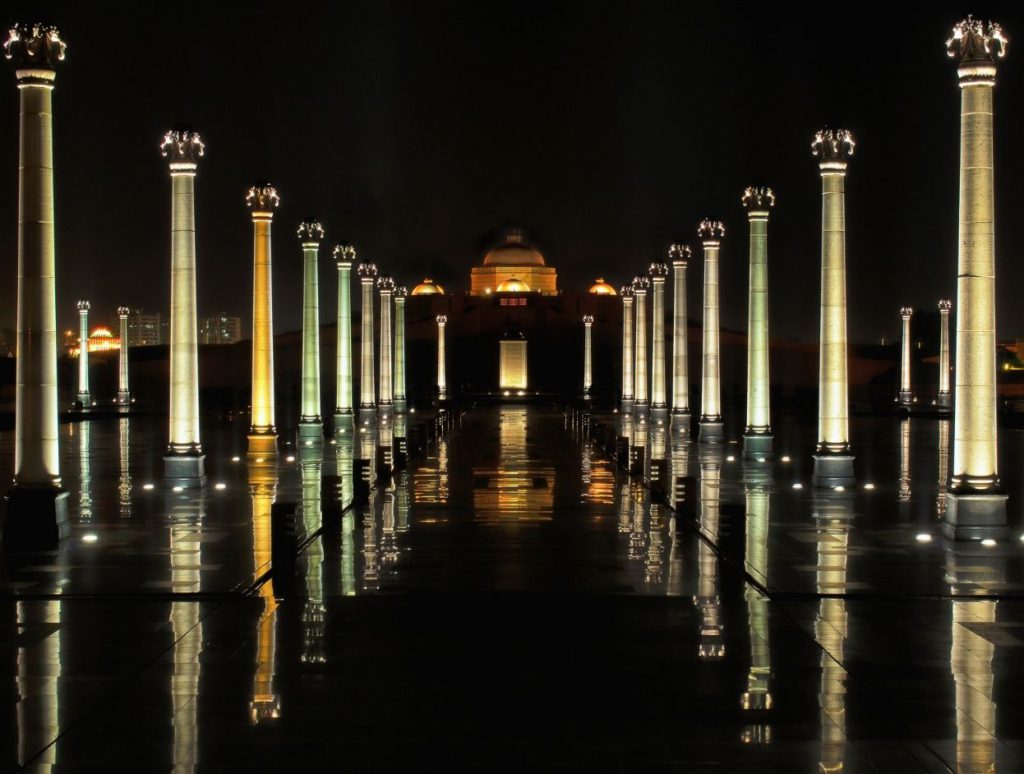 Ambedkar Park at night, Lucknow