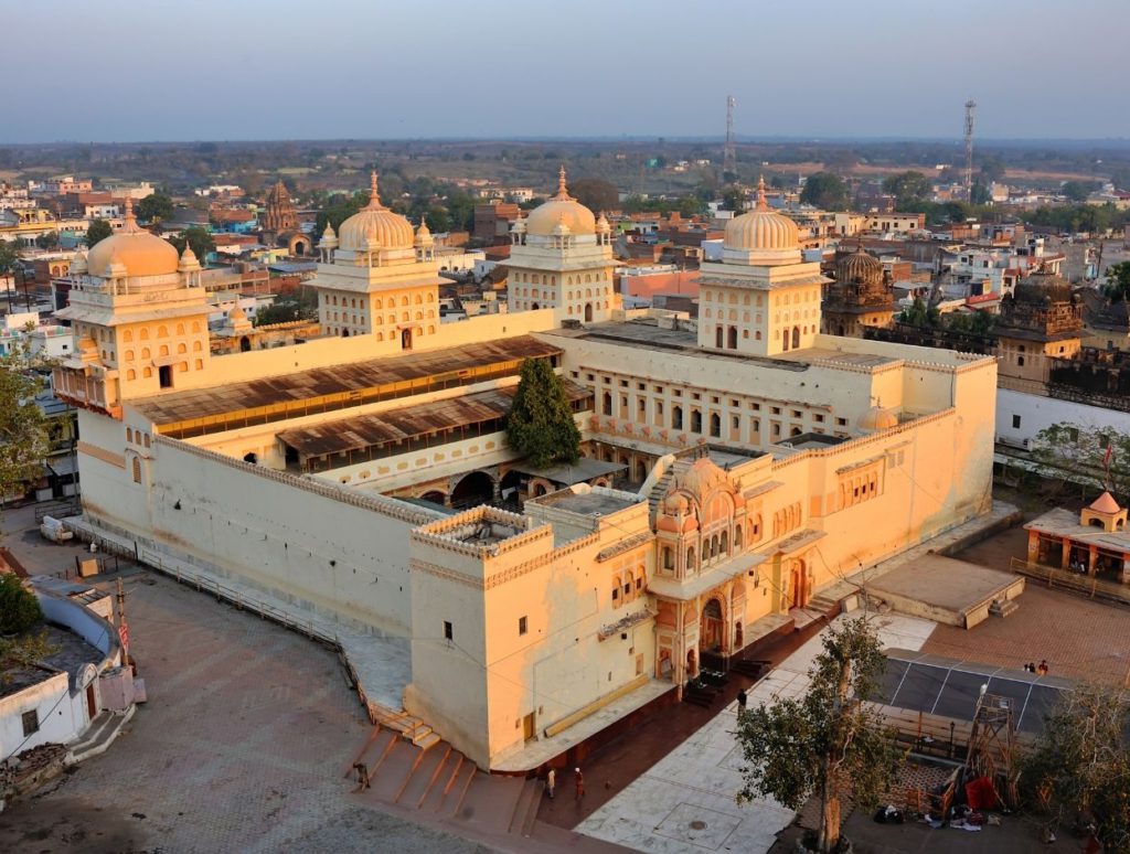 Raja Ram Temple in Orchha at Sunset