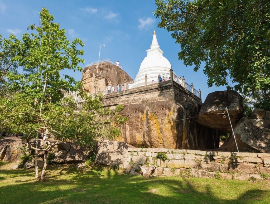 A stupa behind Isurumuniya