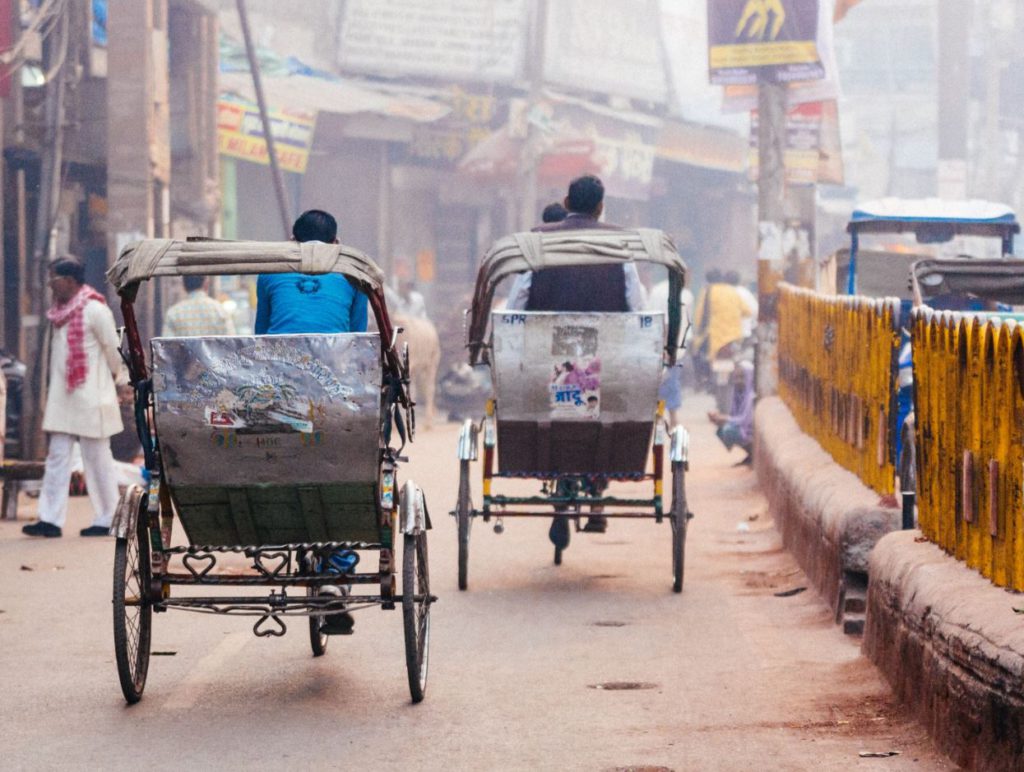 Rickshaw, a common mode of transportation in Varanasi