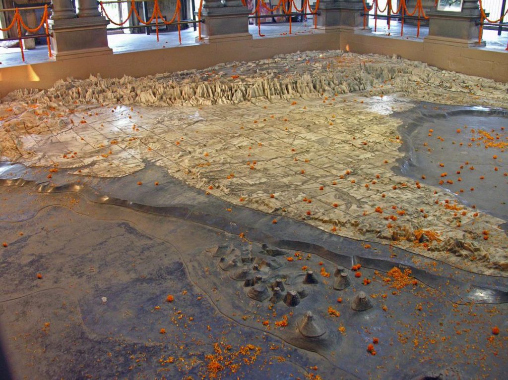 The map of India inside the temple, Varanasi