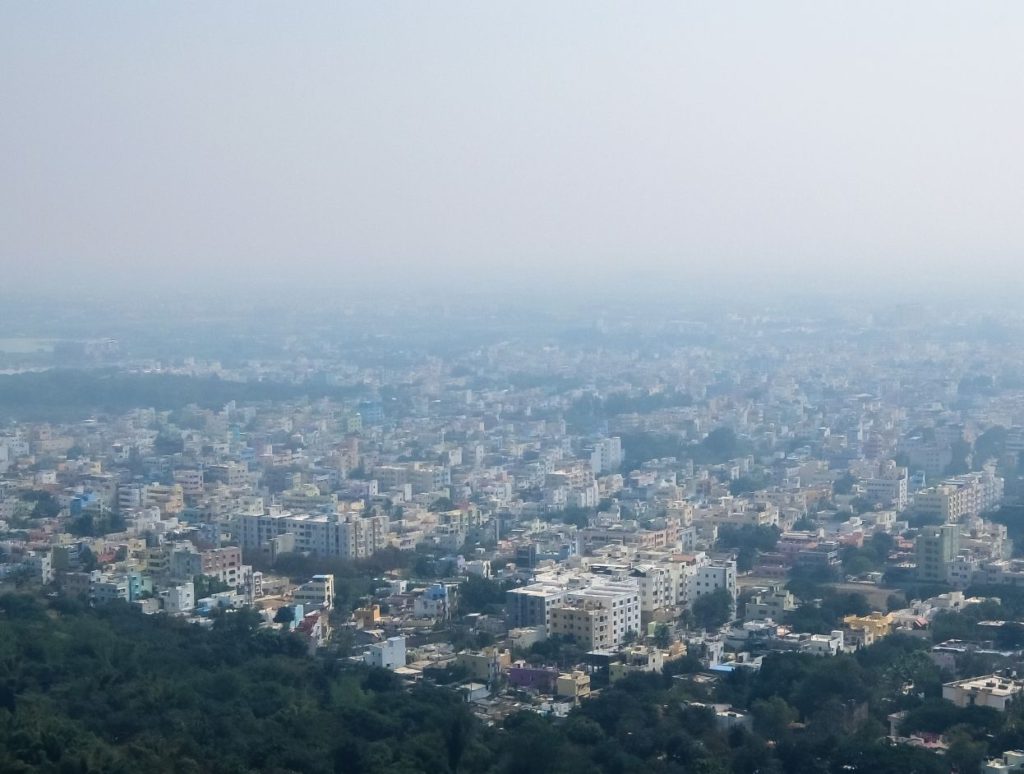 View of Tirupati town from Tirumala hill