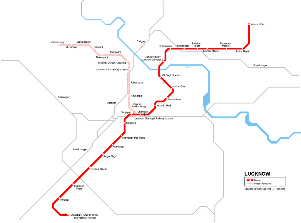 Lucknow metro map