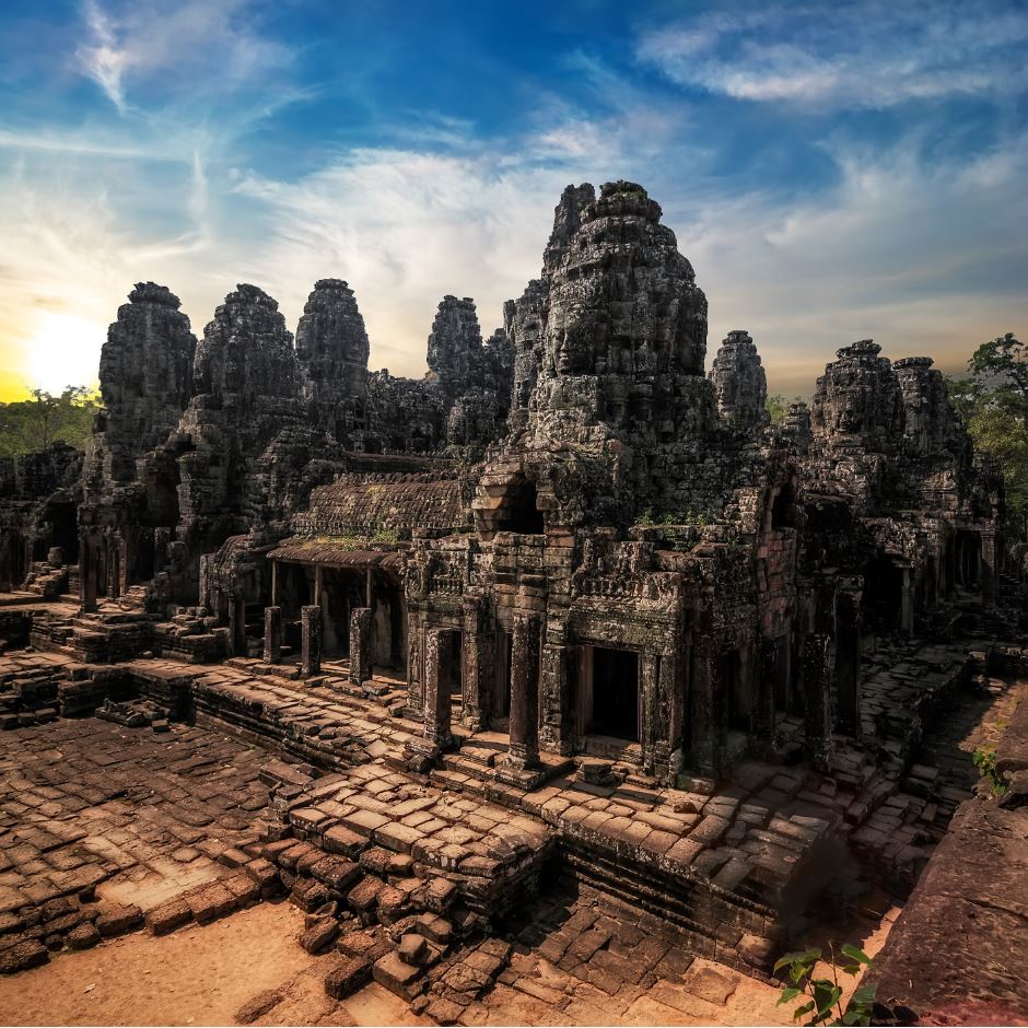 54 heads in Bayon in Angkor Thom