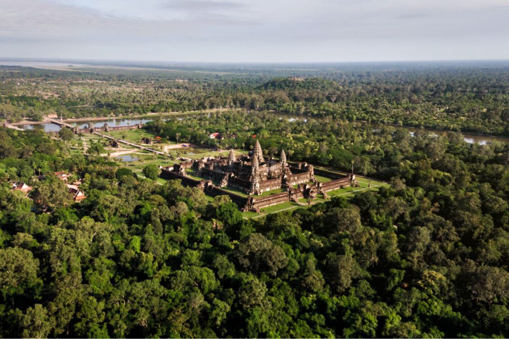 Aerial view of Angkor Wat