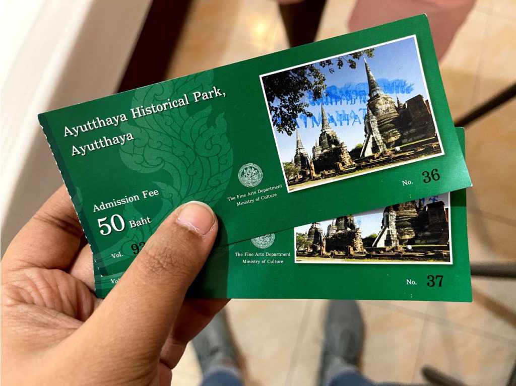 Ayutthaya historical park tickets, Ayutthaya