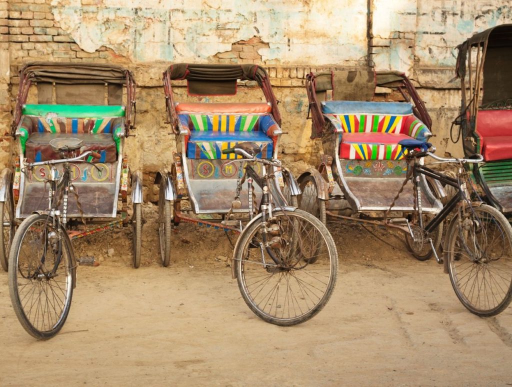 Paddle rickshaw in India