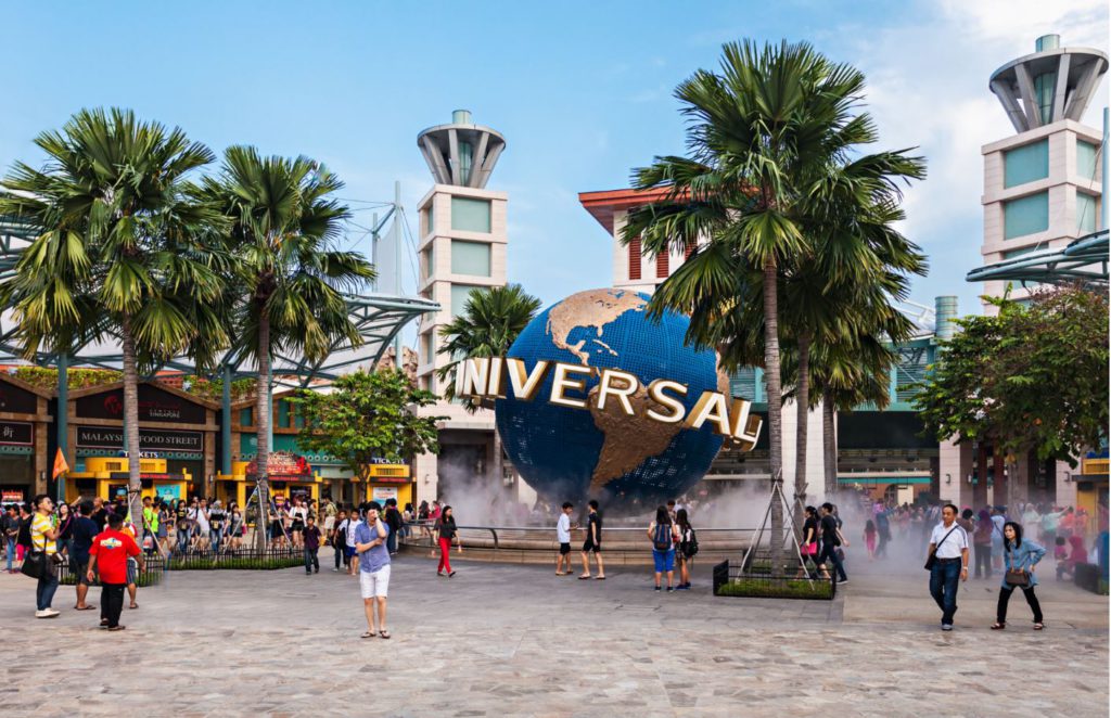 Iconic Logo at the entrance of Universal Studio Singapore