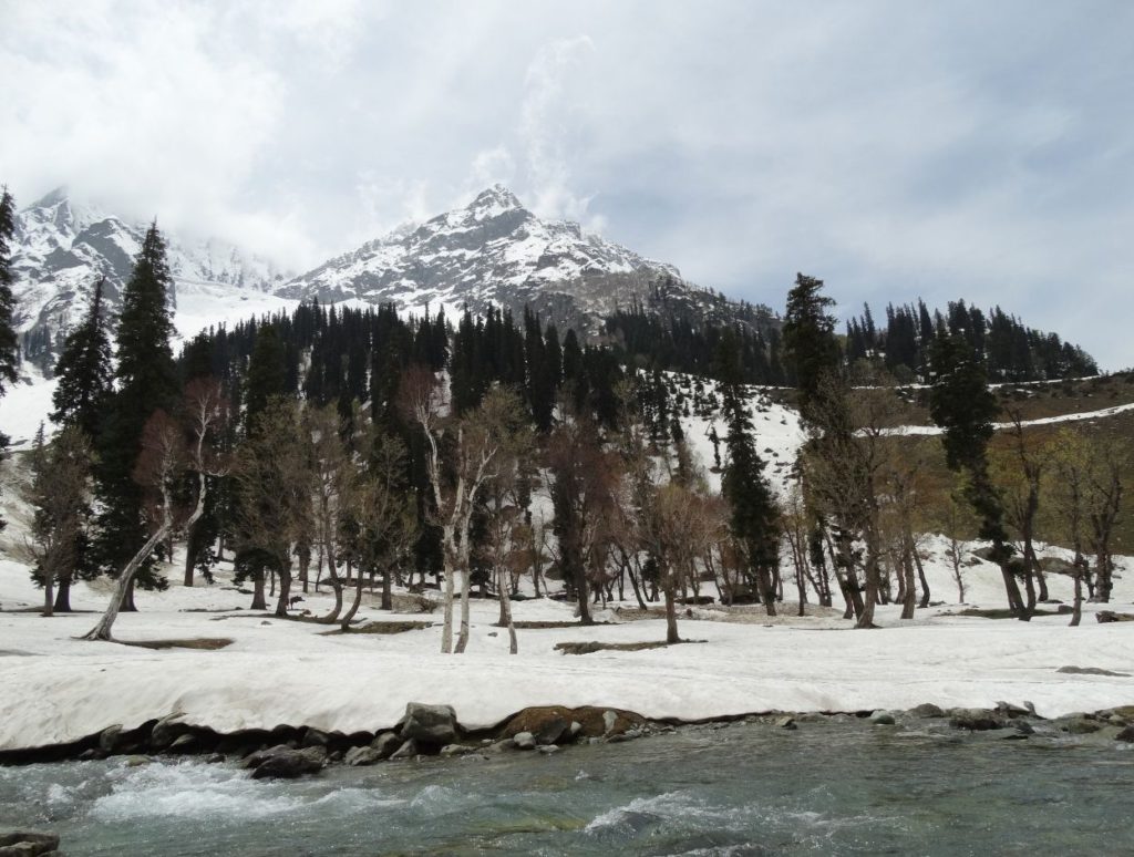 Pahalgam in winter snow