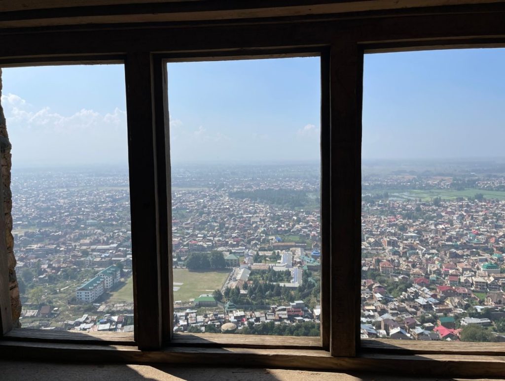 View of Srinagar city from the top of the fort