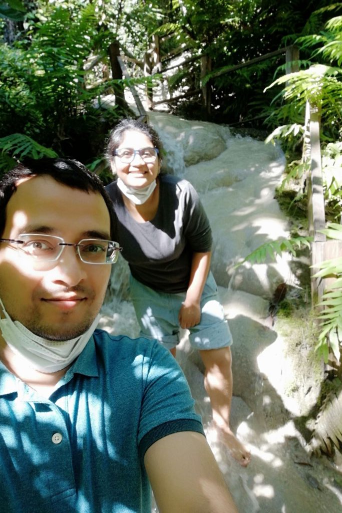 Climbing Bua Tong Waterfall