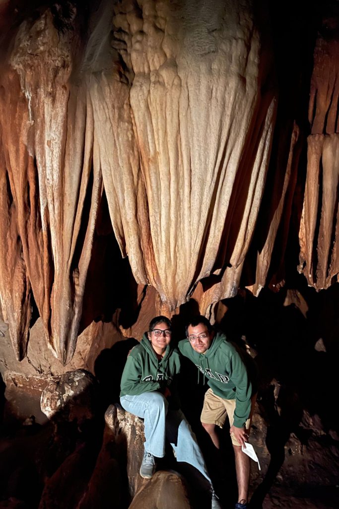 Exploring Chiang Dao caves with a tour guide