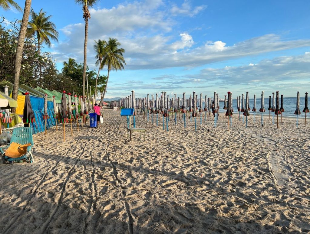 Beachside shacks & decks on Hua Hin Beach