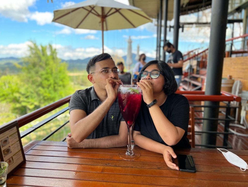 Stupidly sipping soda water from this giant wine glass