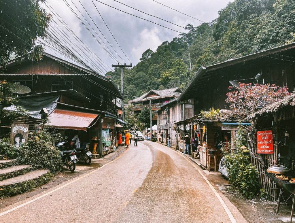 Inside the village at Mae Kampong