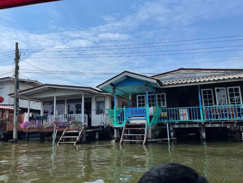 View of Thonburi from the boat