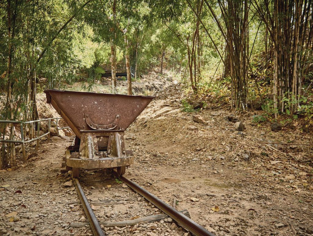 Abandoned construction at the Hellfire Pass