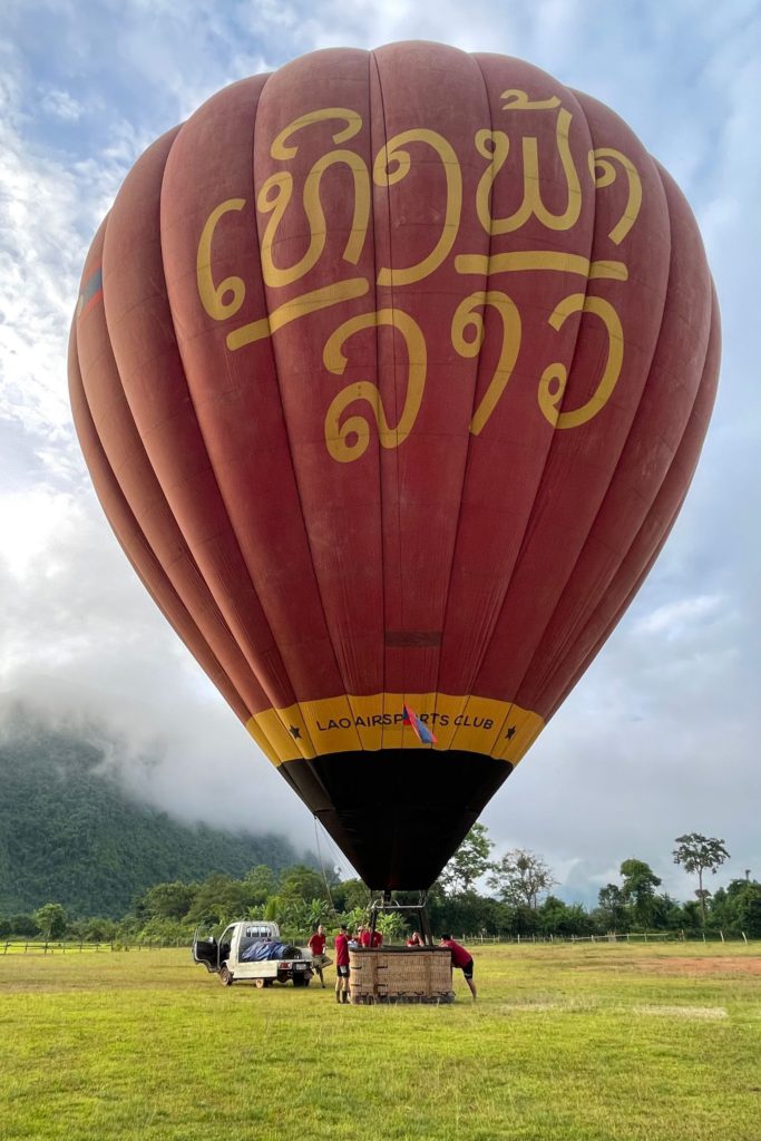 Above Laos Hot Air Balloon