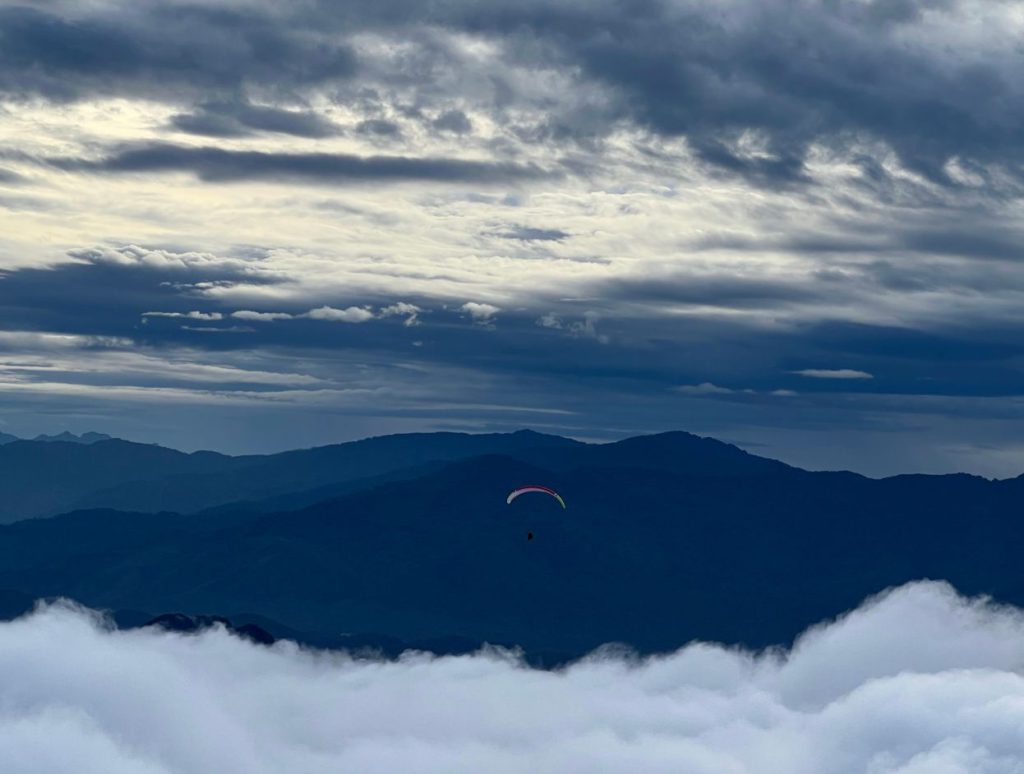 Beautiful view of Lao mountains over the clouds