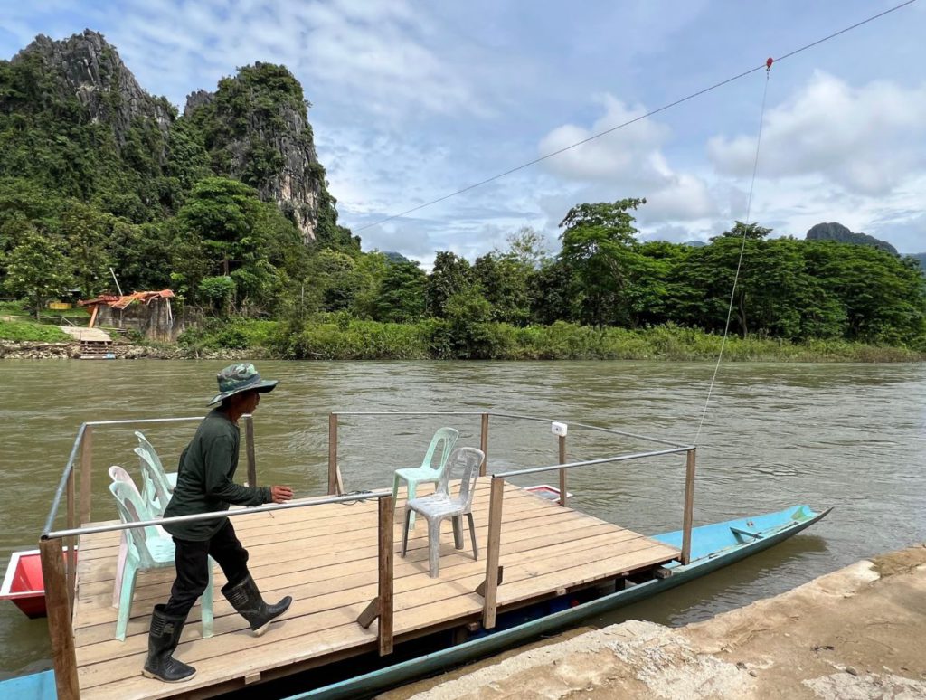 Free boat to take us across the river