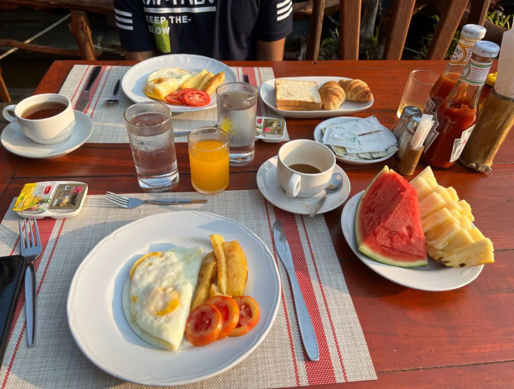 Morning Breakfast at the hotel