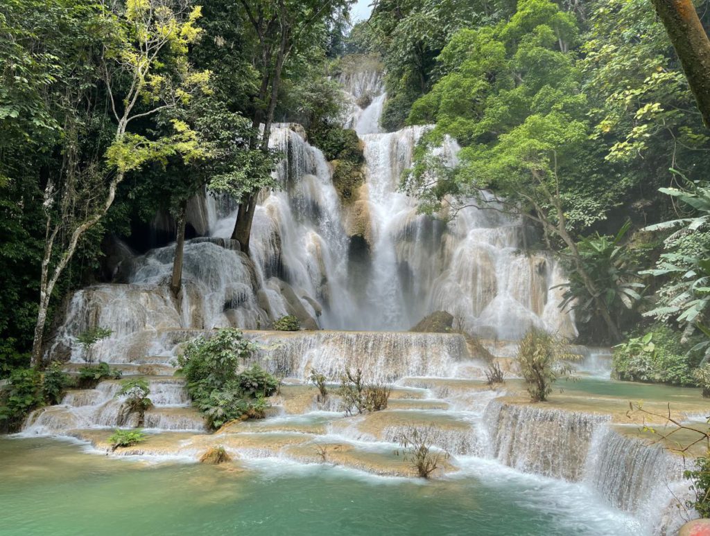 The main waterfall at Kuang Si