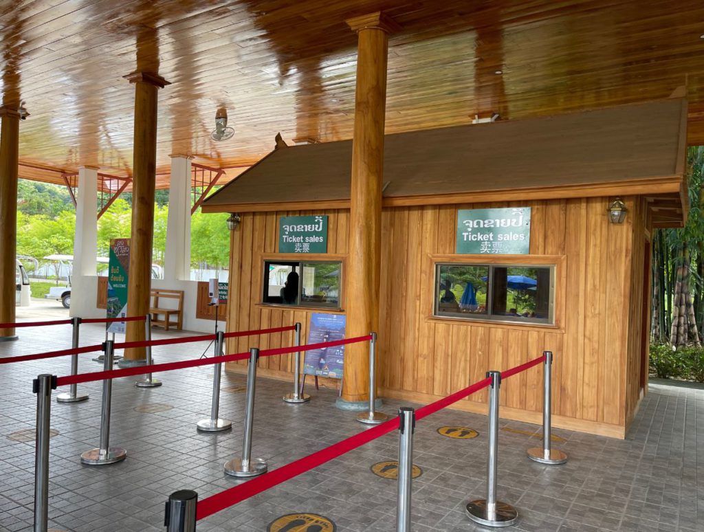 Ticket counter at kuangsi Waterfalls