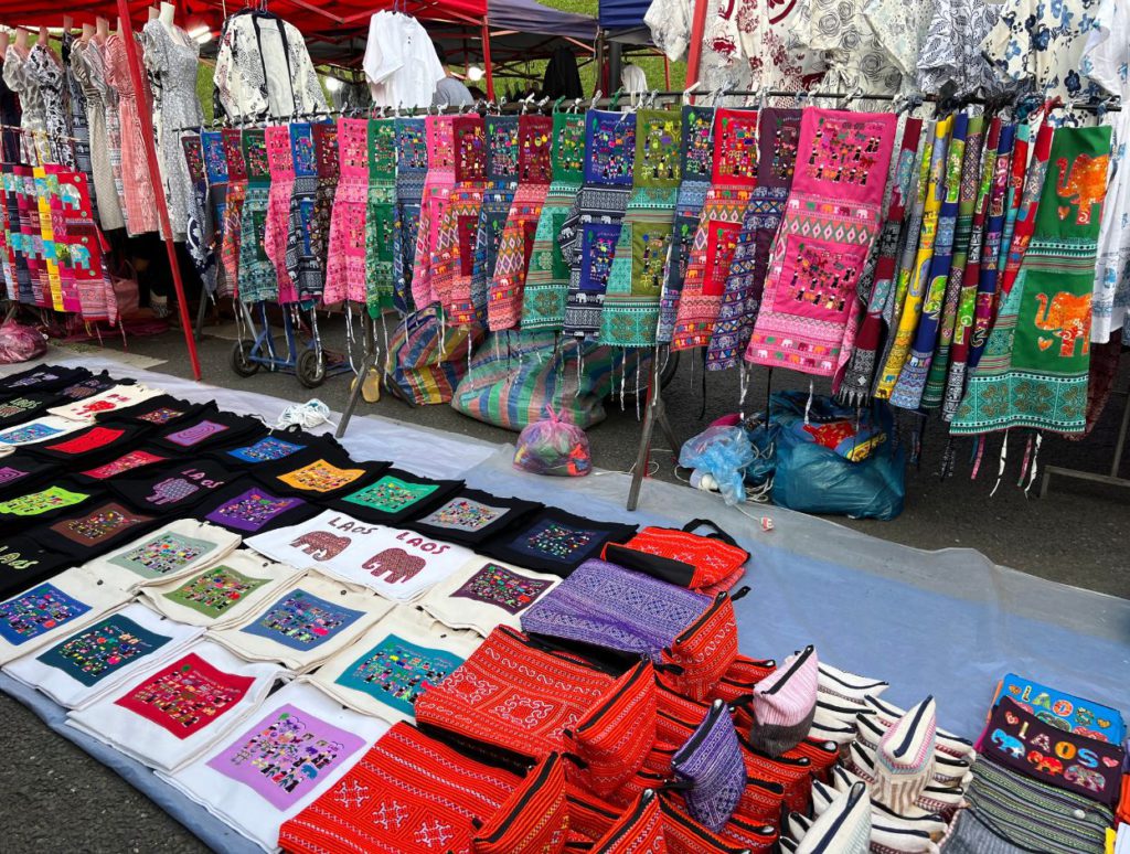 Traditional Lao garments at the Night Market