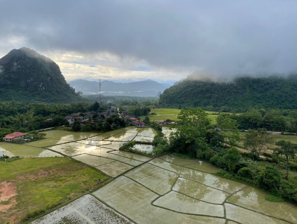 Vang Vieng aerial view
