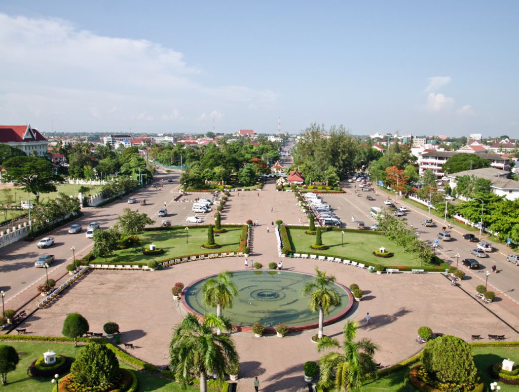 View from the top of Patuxay Monument