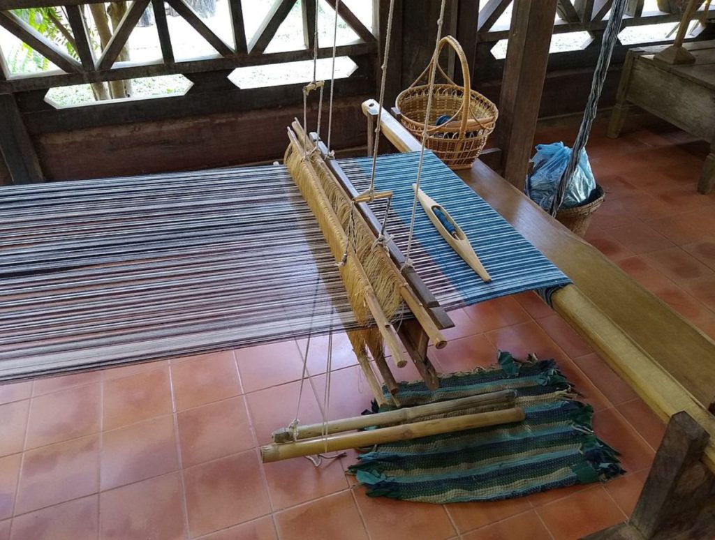 Weaving loom inside textile museum