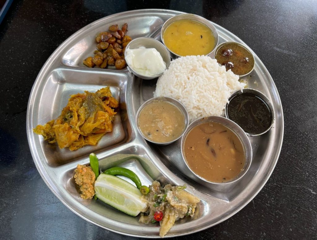 A traditional Assamese (Veg) Thali