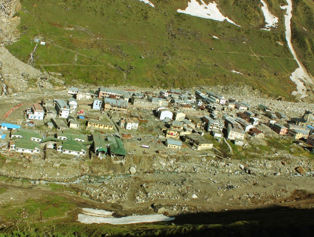 Aerial view on the way to Kedarnath