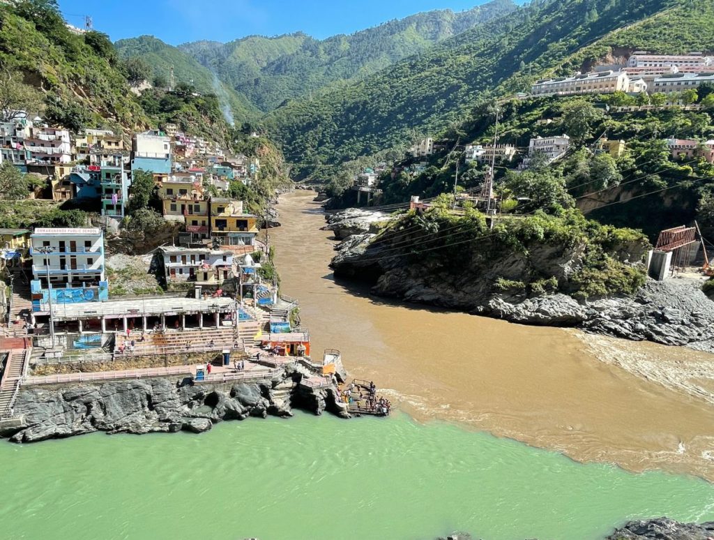 Alaknanda & Mandakini river merging at Rudraprayag