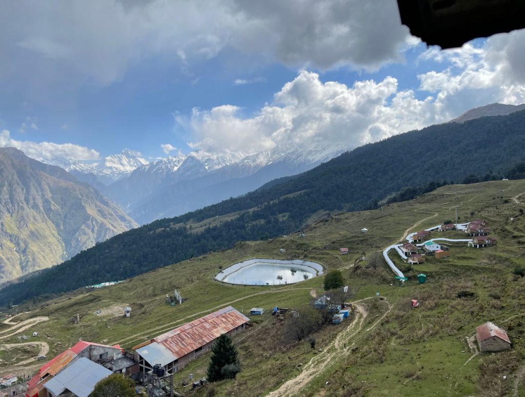 Artificial lake in Auli