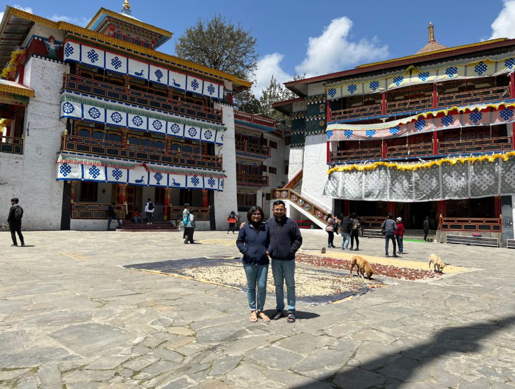 At the courtyard inside Tawang Monastery