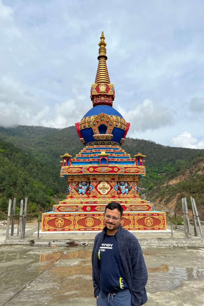 Chrotens at Dirang Monastery